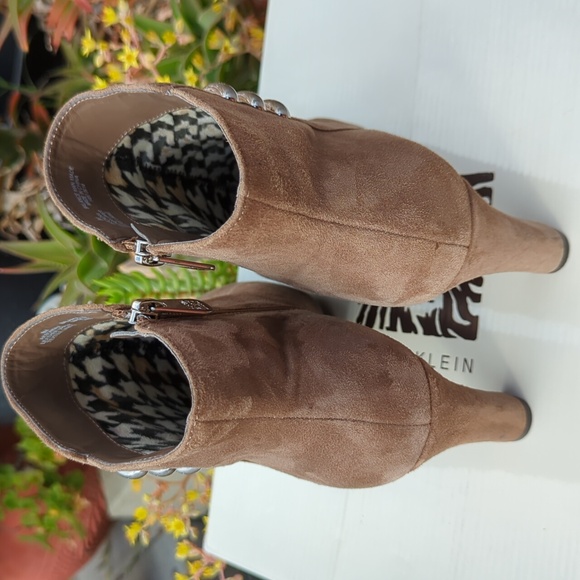 Anne Klein Taupe Suede Aksondra Boots - Picture 3 of 15